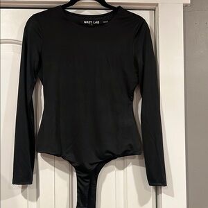 GREY‎ LAB Fitted Black Long Sleeve Bodysuit
